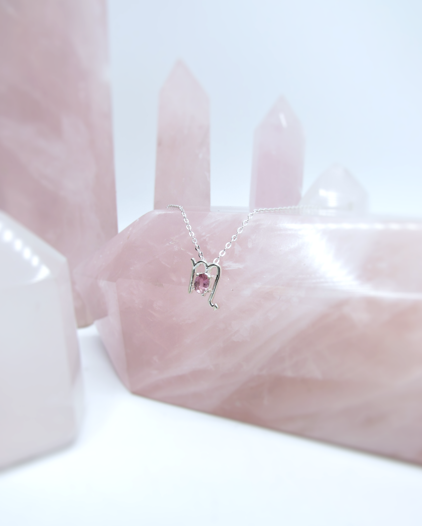 Scorpio Zodiac Pendant - Watermelon Tourmaline – Sterling Silver