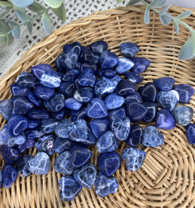 Sodalite Crystal Heart
