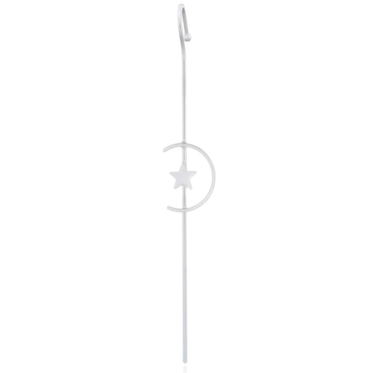 Moon & Star Cane Earring .925