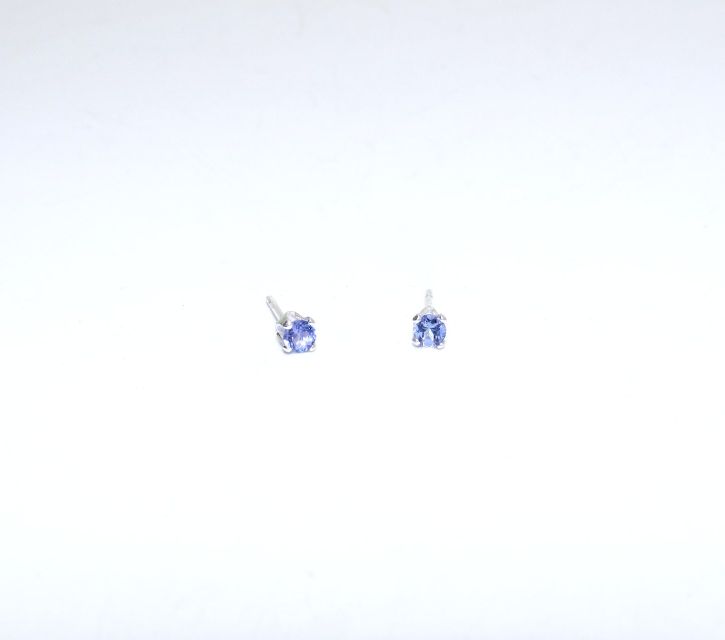 Tanzanite Birthstone Stud Earrings – Sterling Silver