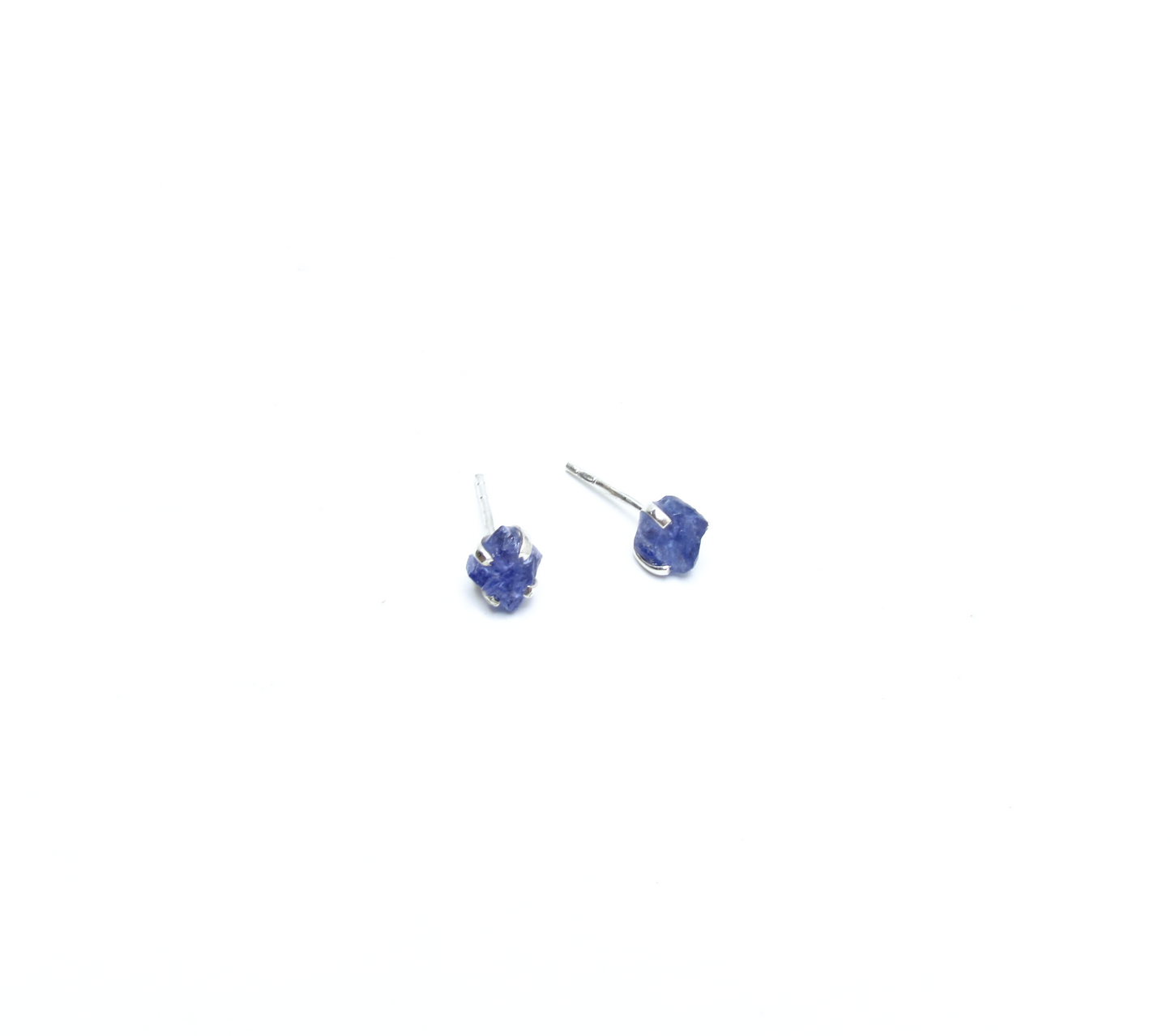 Tanzanite Birthstone Stud Earrings – Sterling Silver