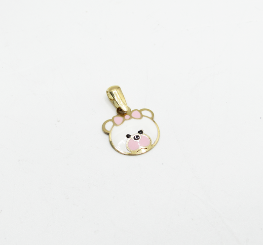 Mini Teddy Talk Pendant 14K Gold