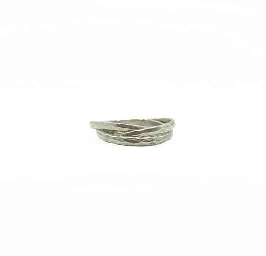 Triple Hammered Ring .925