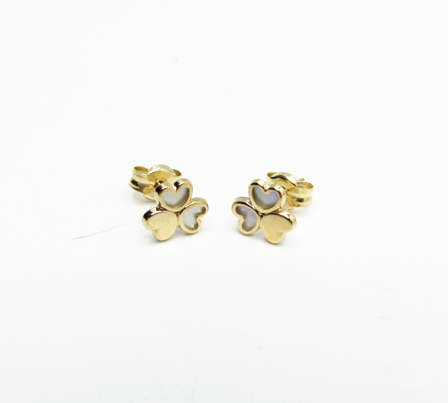 Triple Hearts Stud 14K Gold
