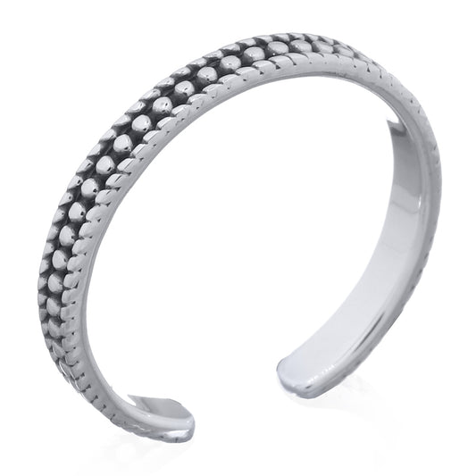 Dotted Pattern Toe Ring .925
