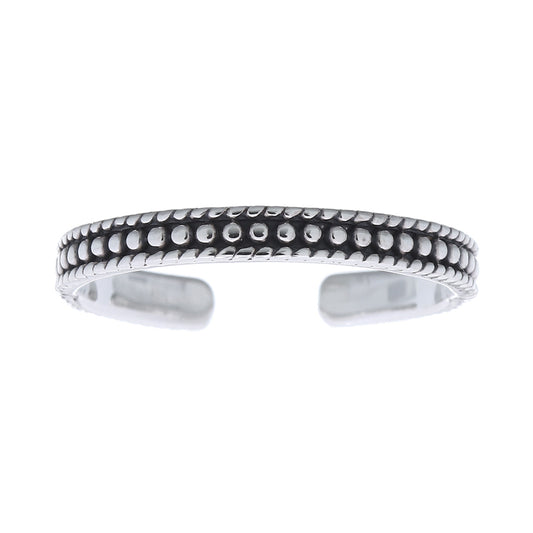 Dotted Pattern Toe Ring .925