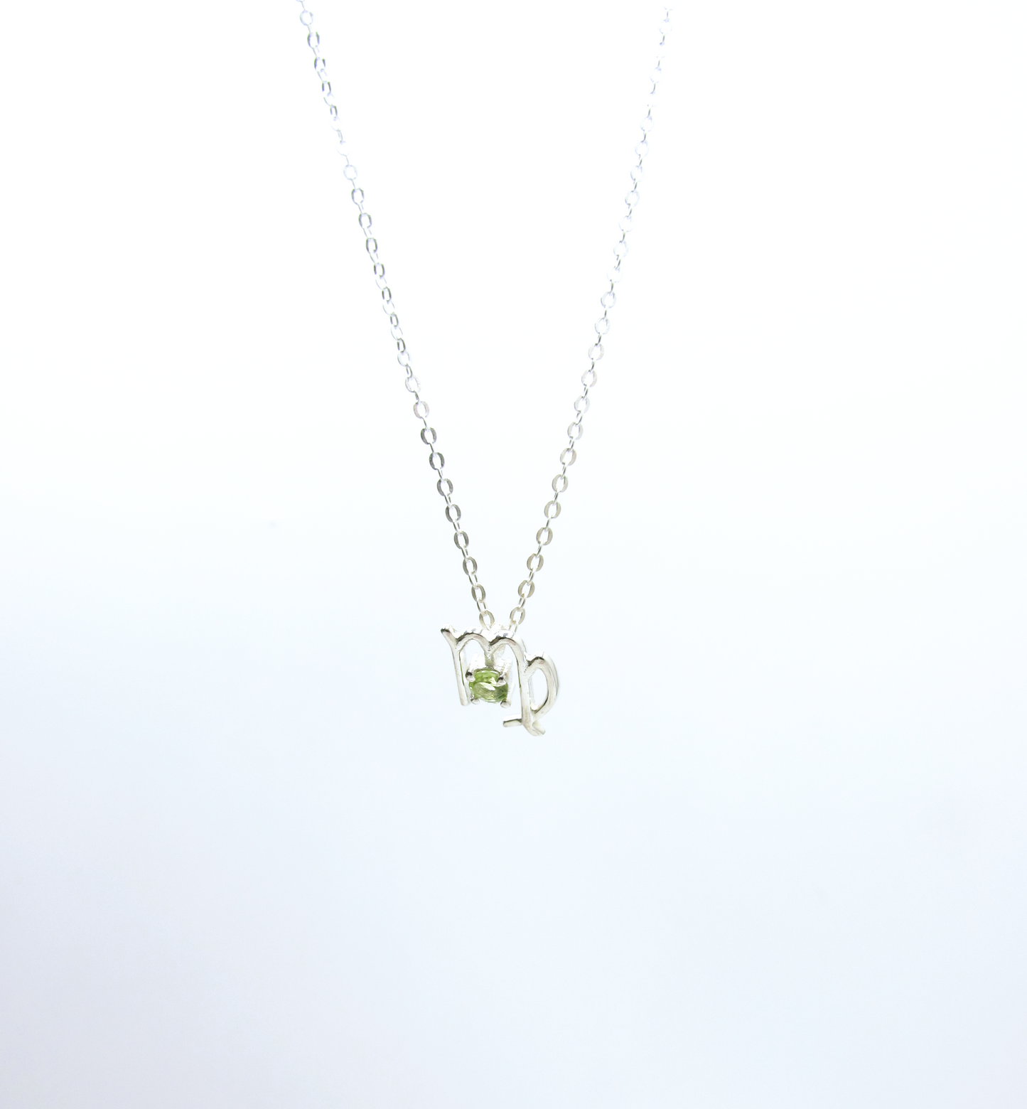 Virgo Zodiac Pendant - Peridot – Sterling Silver