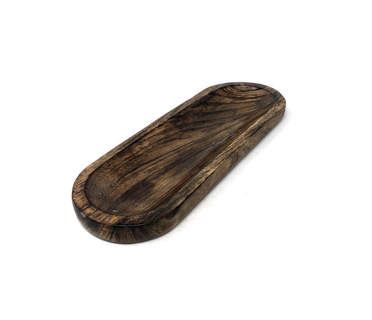 Handcrafted Wood Tray Incense Holder Large