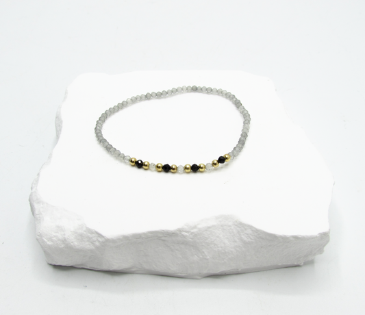 Yang Spinel x Labradorite Stretchy Bracelet