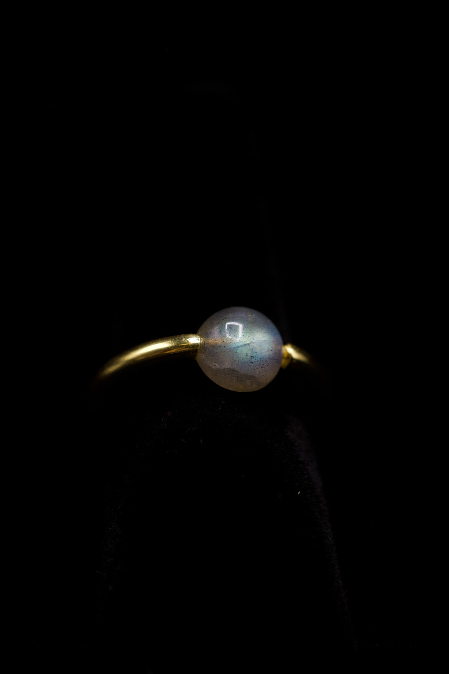 Labradorite Globe Ring 14K GP